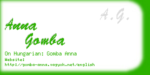 anna gomba business card